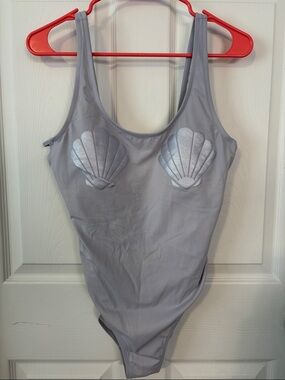 VS PINK Lilac One-Piece Swimsuit with Shell Appliqués